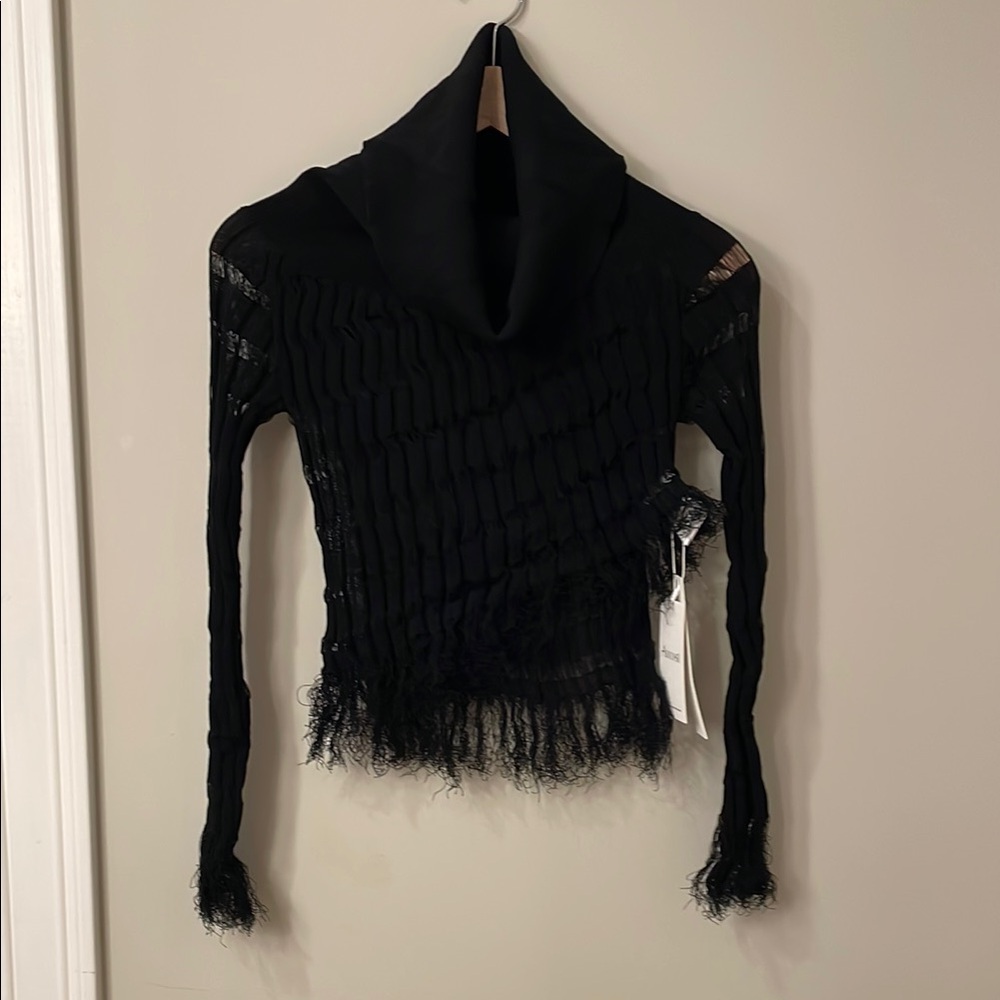 Black Issey Miyake Long Sleeve Top